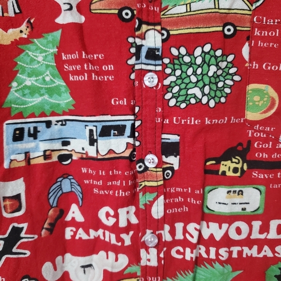 Griswold Family Christmas National Lampoons Button Down Short Sleeve Shirt 3XL - Picture 8 of 15